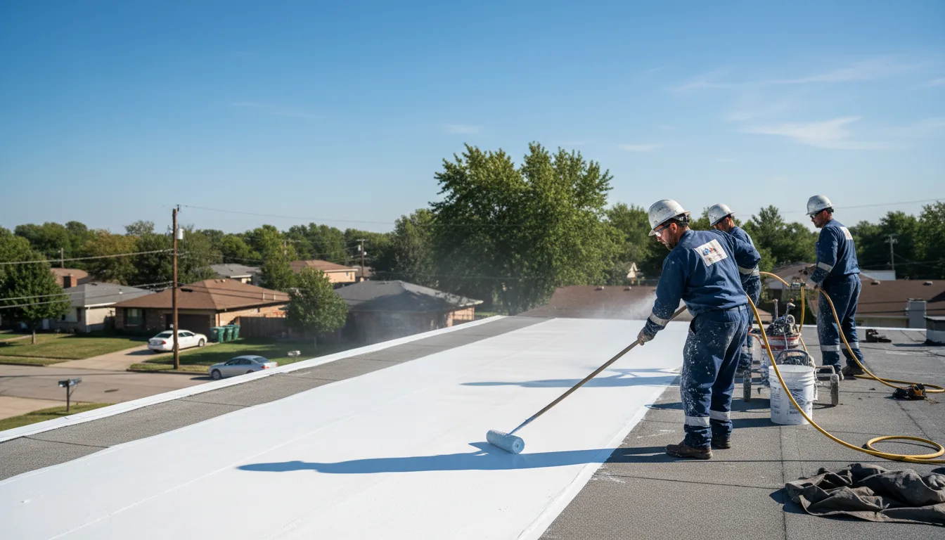 Commercial roof coating in Miller City, IL near me